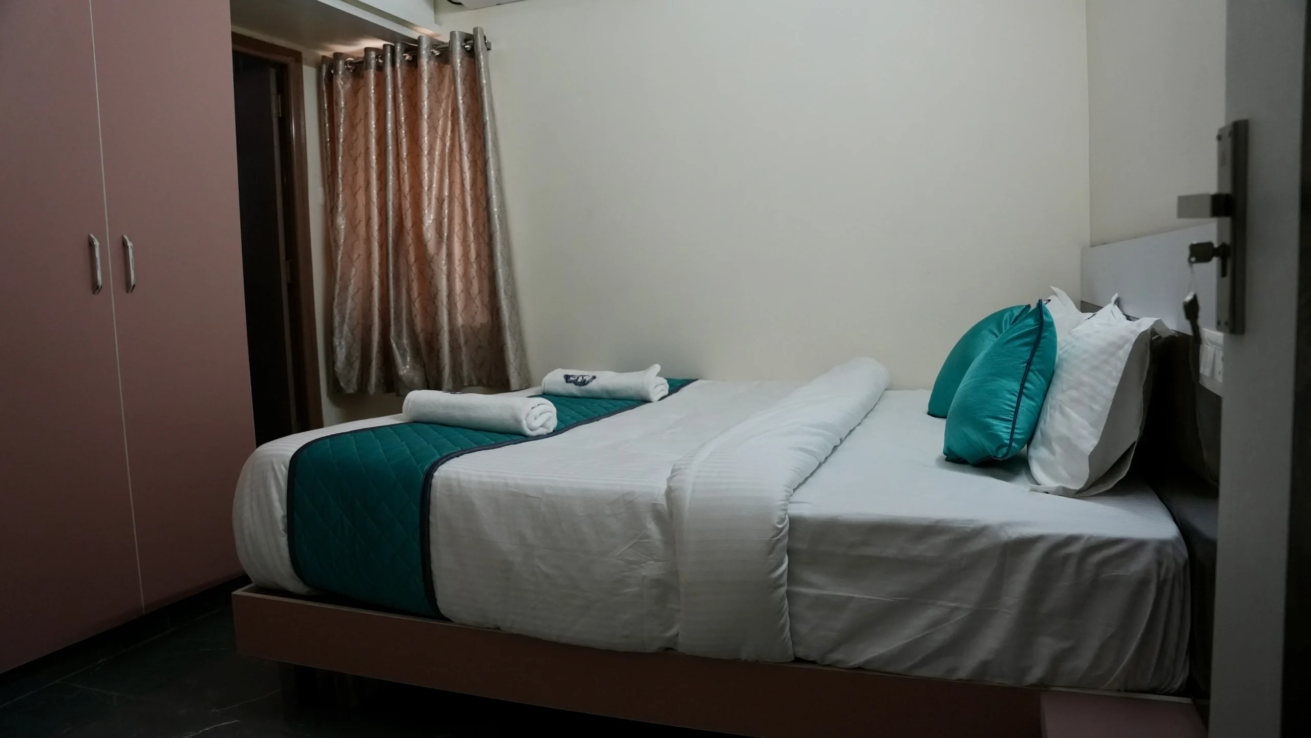 SS7 Homes second bedroom with Smart TV Tirupati