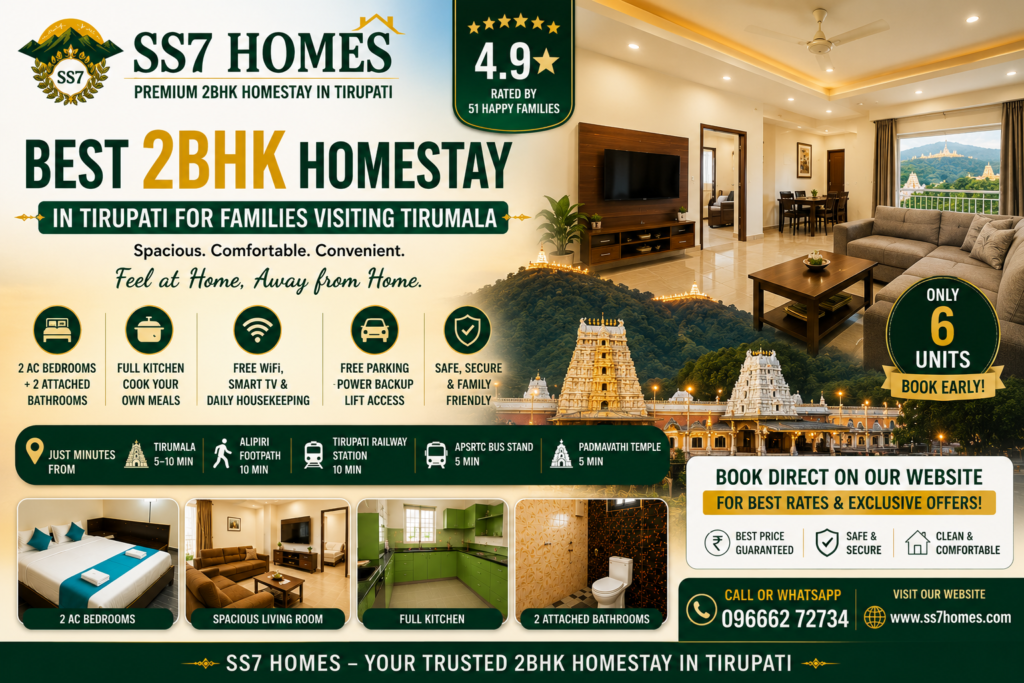 Best 2BHK Homestay in Tirupati